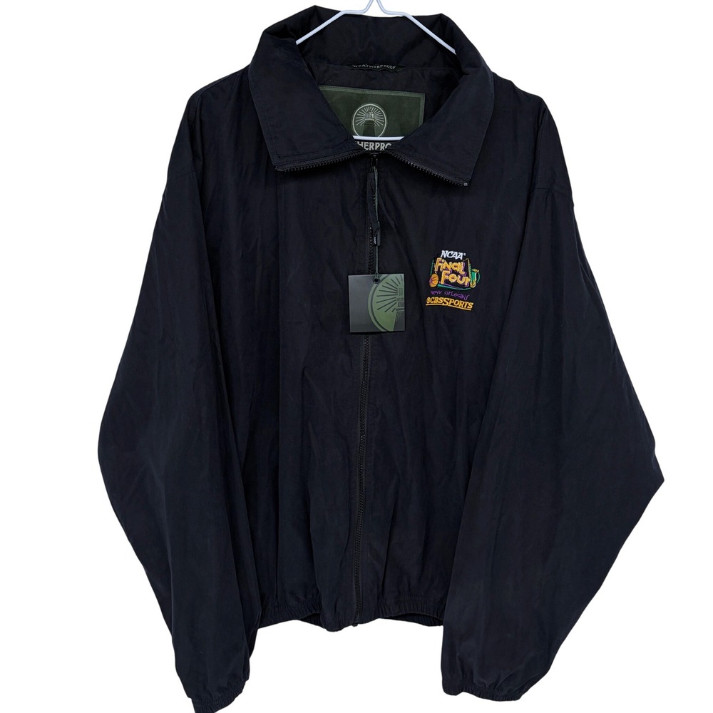 New NCAA Basketball Final Four 2003 Windbreaker jacket XL Weatherproof Navy Hood